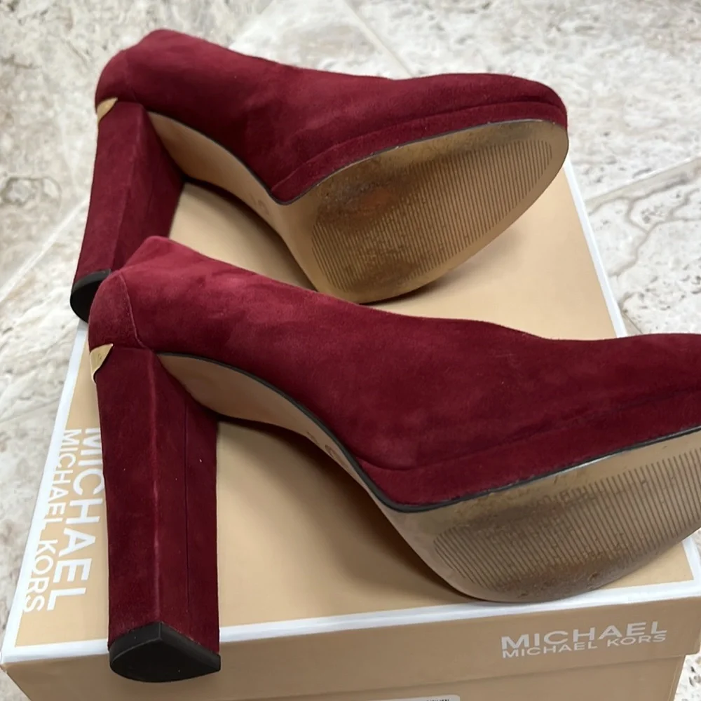 MICHAEL Michael Kors Haven pump suede Cinnabar Size 8 - Picture 8 of 8